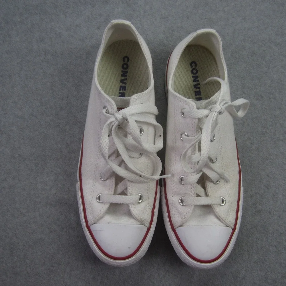 Converse All Star Shoes Youth 5.5 White Chuck Taylor‎ Low Top Canvas Sneakers